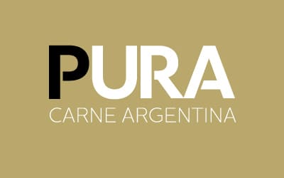 logo pura sobre dorado